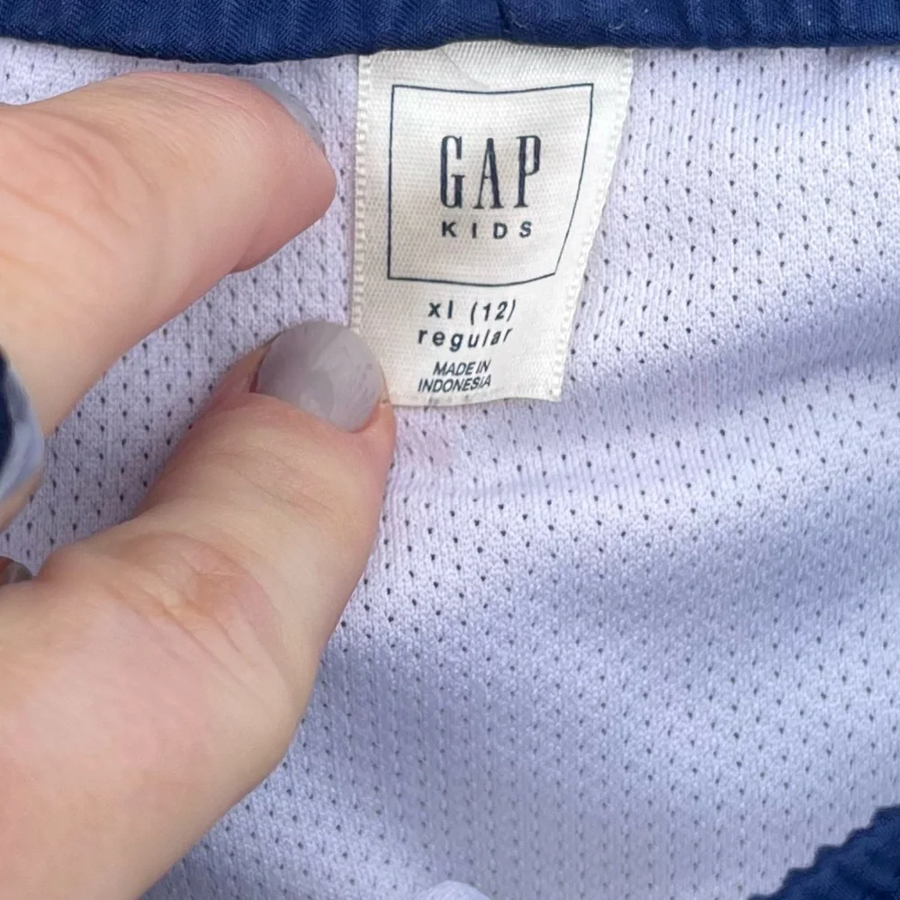 Gap Kids Boys Blue and White Shark Theme Swim Trunks size XL 12